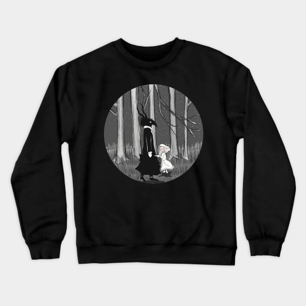 siuil a run. the girl from the other side in magical night Crewneck Sweatshirt by jorge_lebeau